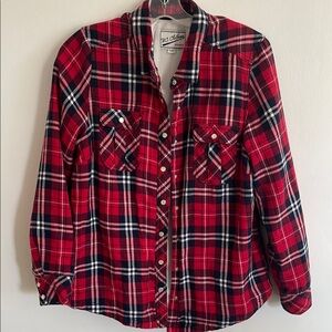 Red Plaid Button Down Shirt